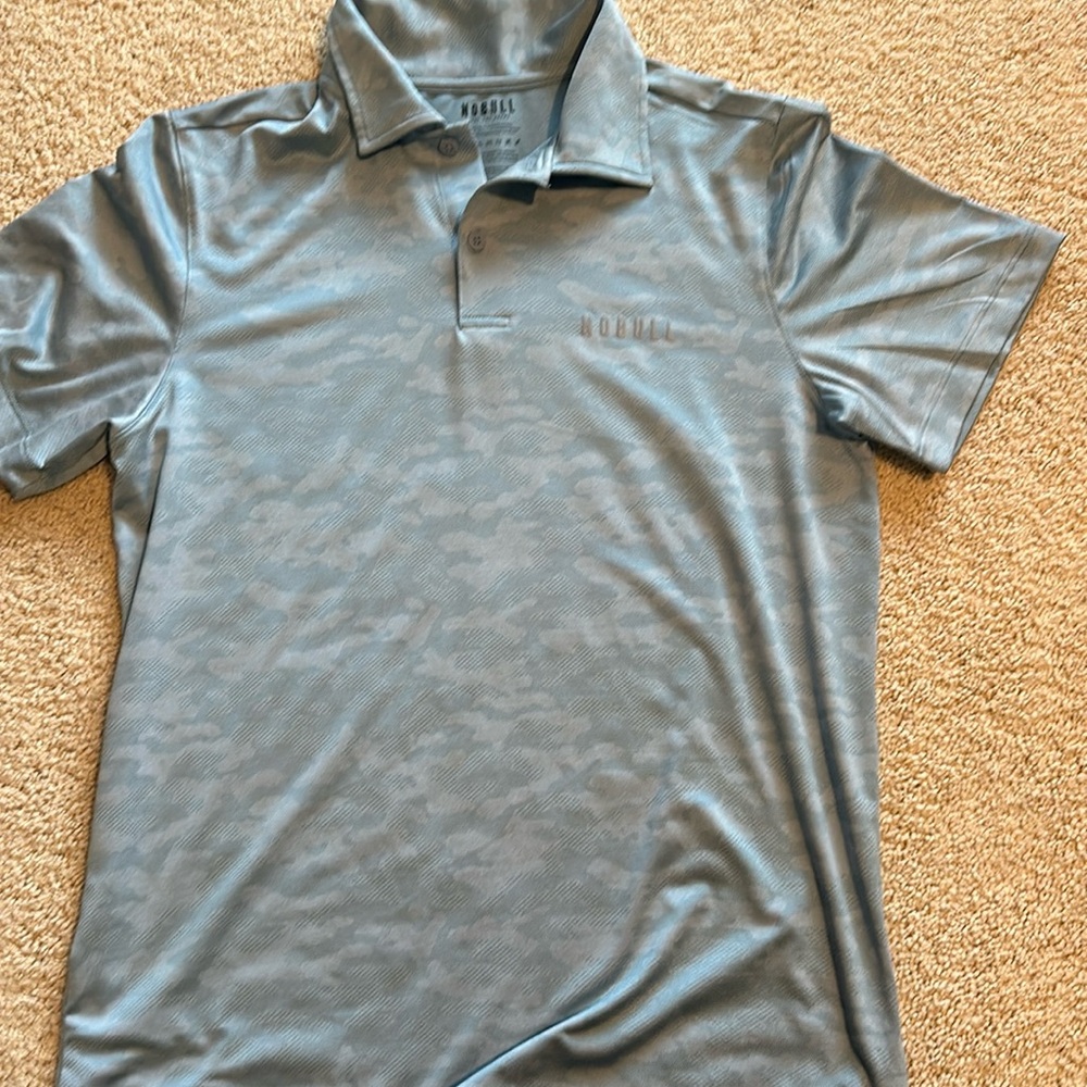 No Bull Men’s Golf Pilo Light Blue Subtle Camo Medium